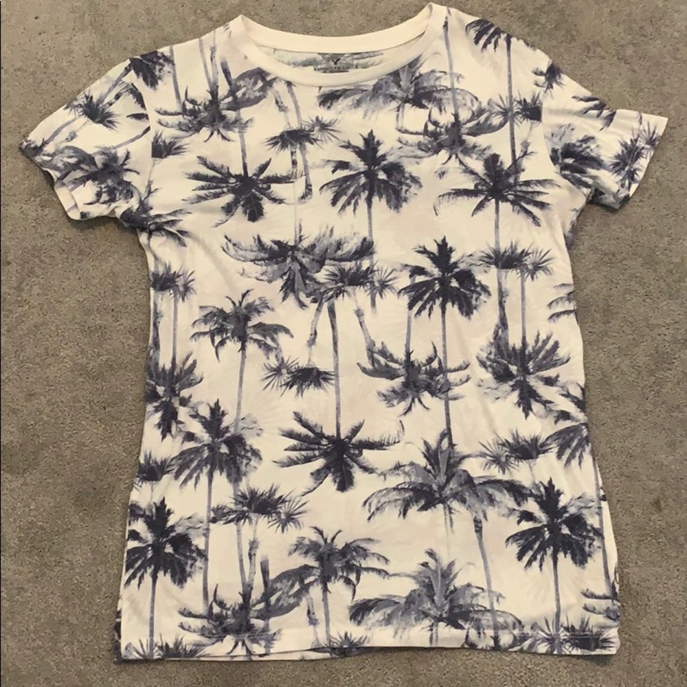 American eagle palm tree soft short sleeve